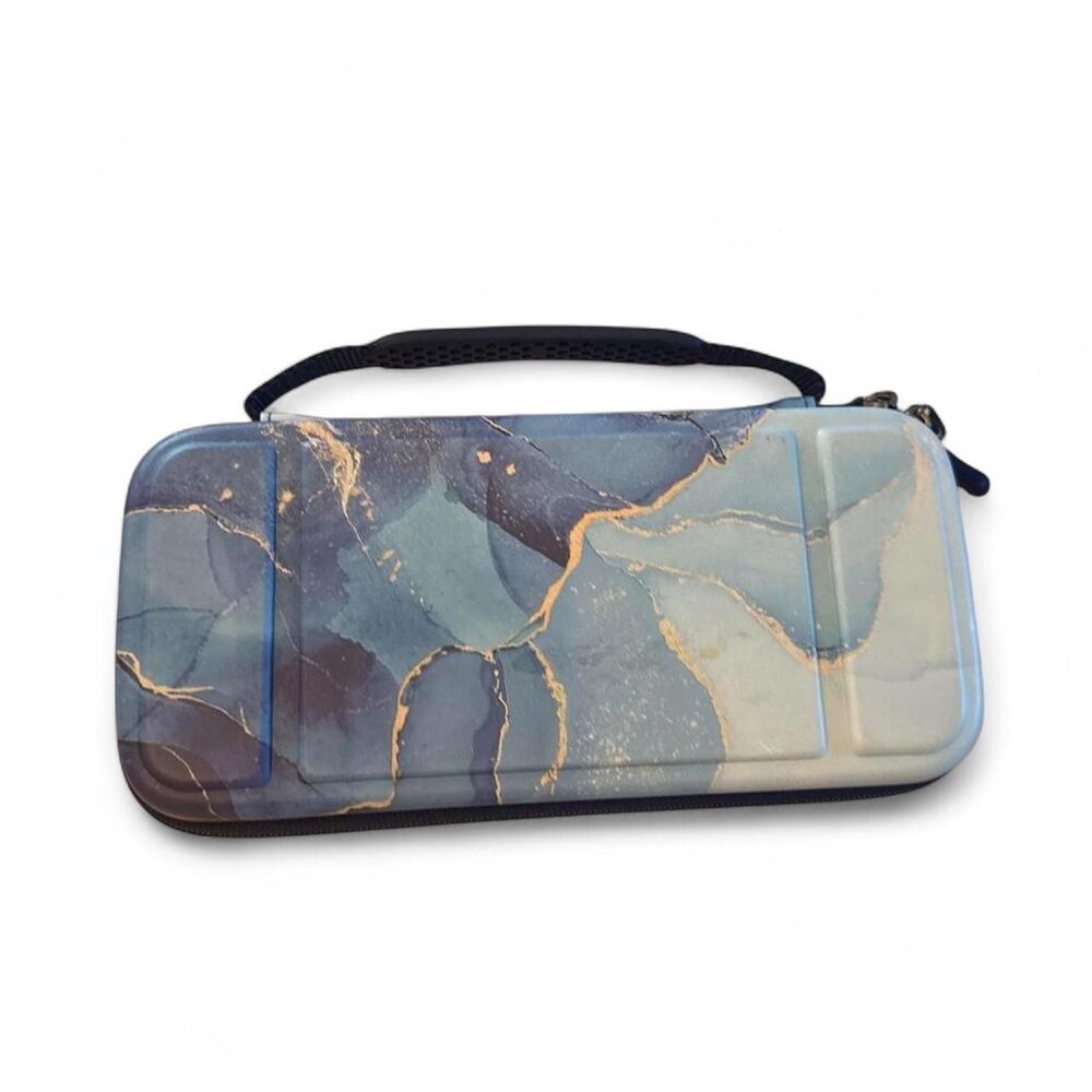 Nintendo Switch Hard Carrying Case Blue Marble Protective Travel Storage Case